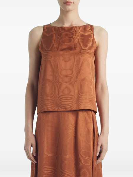  Adam Lippes Annie Patterned Top - Brown 