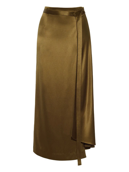  Adam Lippes Bruna Silk Skirt - Green 