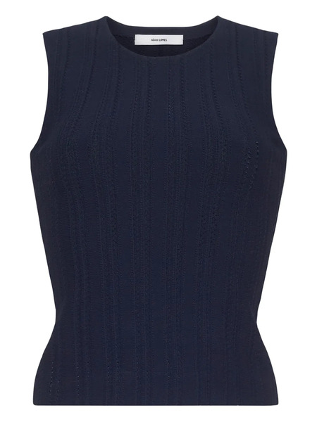  Adam Lippes Brynn Sleeveless Top - Blue 