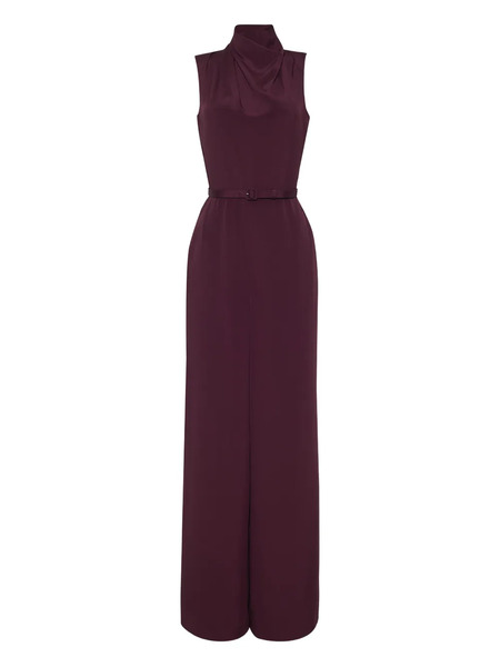  Adam Lippes Cowl-neck Belted Jumpsuit - Red 