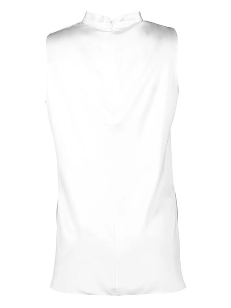  Adam Lippes Drape-neck Sleeveless Top - White 
