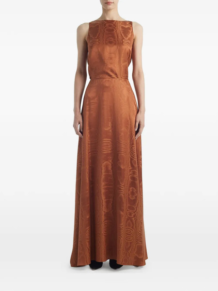  Adam Lippes Nova Patterned Maxi Skirt - Brown 