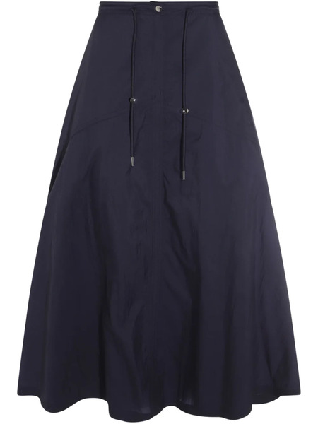  Add Drawstring-waist Skirt - Blue 