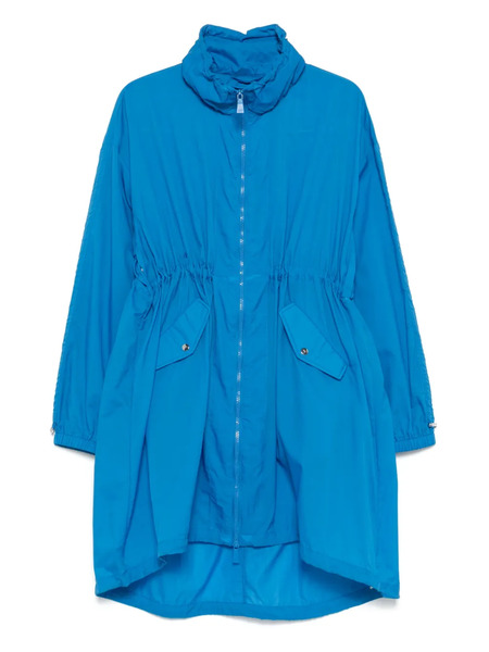  Add Logo-embroidered Coat - Blue 