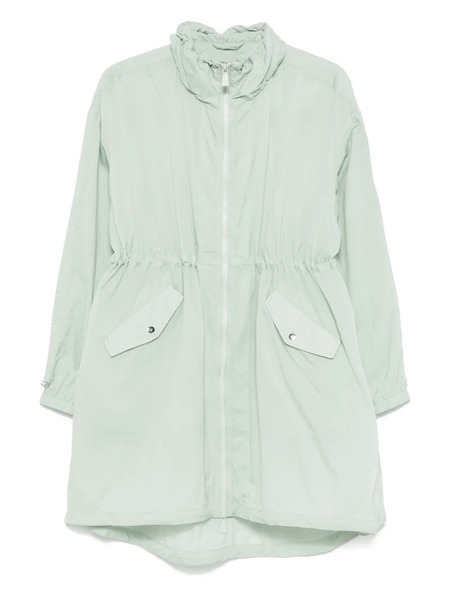  Add Logo-embroidered Coat - Green 