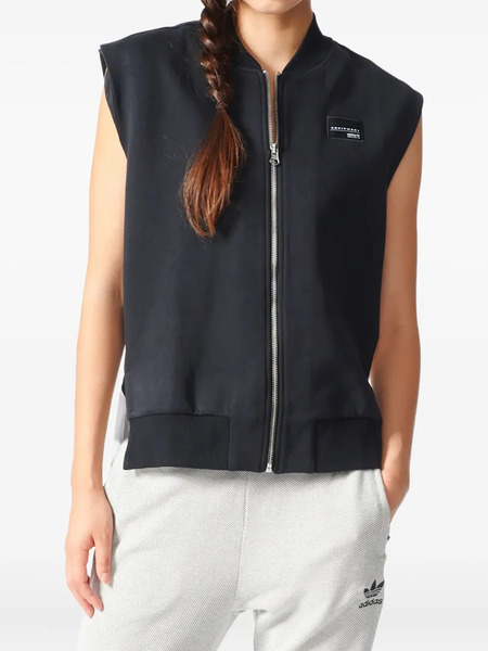  Adidas Diagonal-panel Zip Vest - Black 