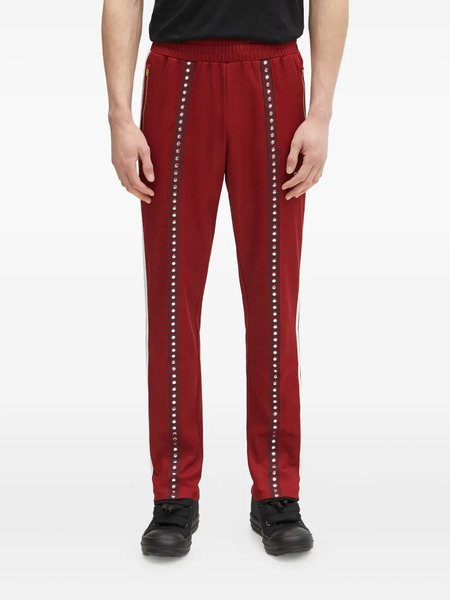  Adidas Embellished Striped Track Pants - Red 