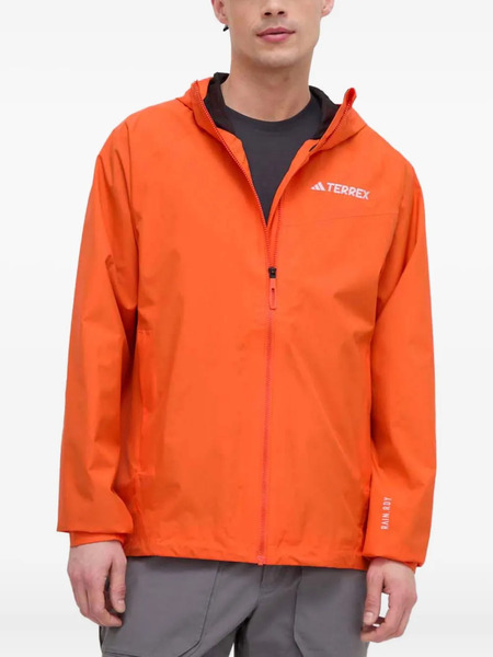  Adidas Hooded Zip-front Jacket - Orange 