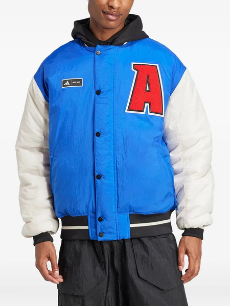  Adidas Press-stud Fastening Bomber Jacket - Blue 