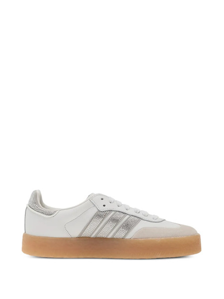  Adidas Samba Three-stripe Platform Sneakers - White 
