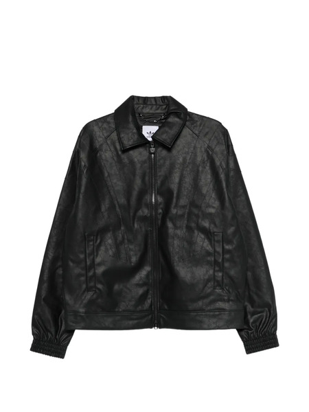  Adidas Santiago Pleather Zip-up Biker Jacket - Black 