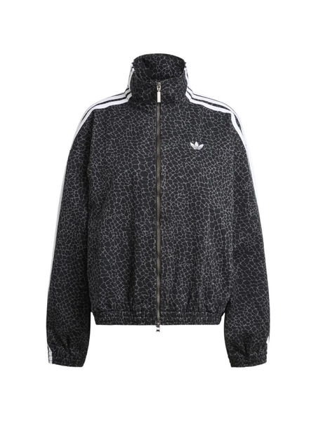  Adidas Striped Mockneck Jacket - Black 