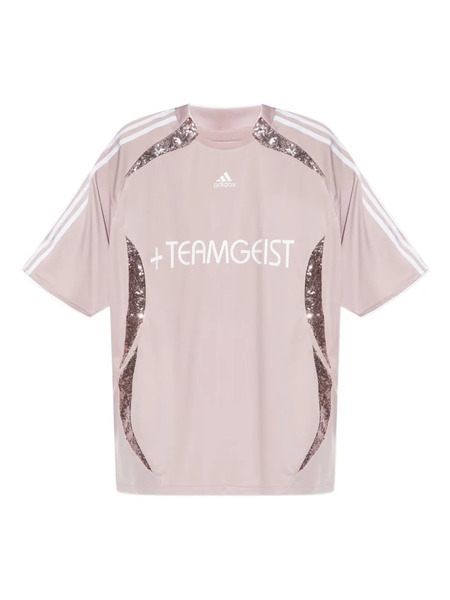  Adidas Teamgeist Sequin-panelled Jersey - Pink 