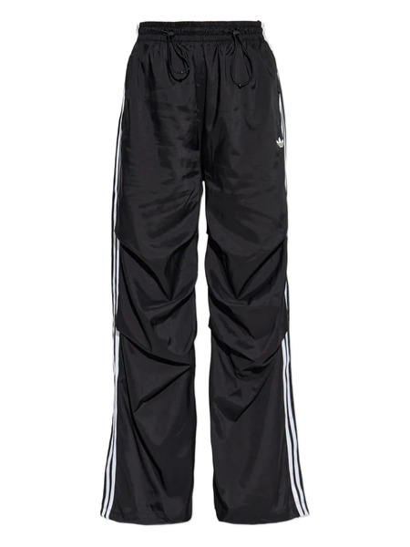  Adidas Three-stripe Drawstring Trousers - Black 