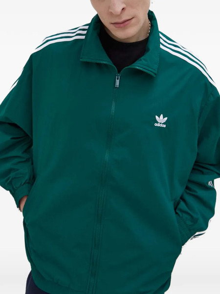  Adidas Three-stripe Zip-up Jacket - Green 