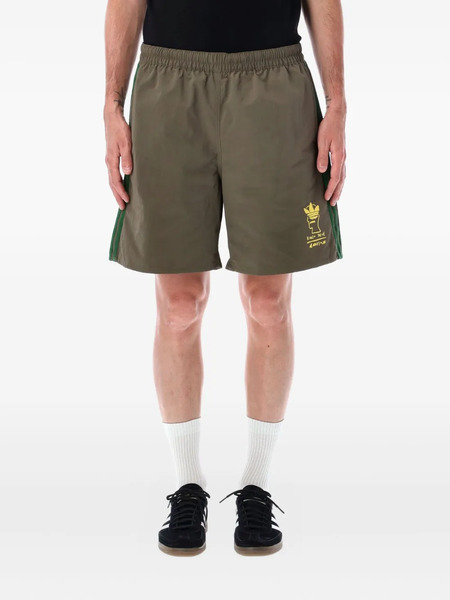  Adidas X Brain Dead Emblem-embroidered Shorts - Brown 