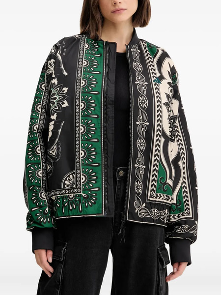  Adidas X Fram Varsity Patterned Zip Jacket - Black 