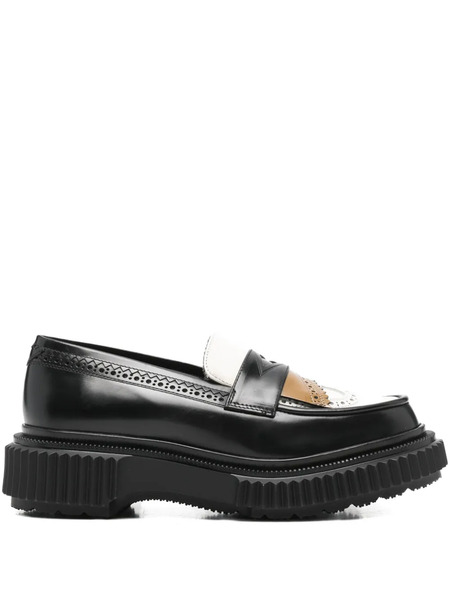  Adieu Paris Platform Leather Loafers - Black 