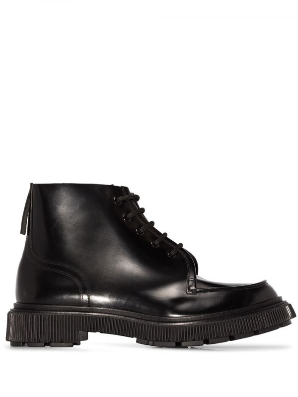  Adieu Paris Typ 165 Leather Military Boots - Black 