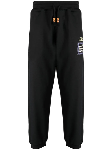  Adish Alkhws Logo-print Cotton Track Pants - Black 