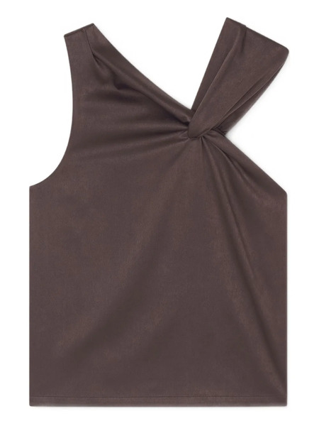 Aeron Asymmetrical-neck Top - Brown 