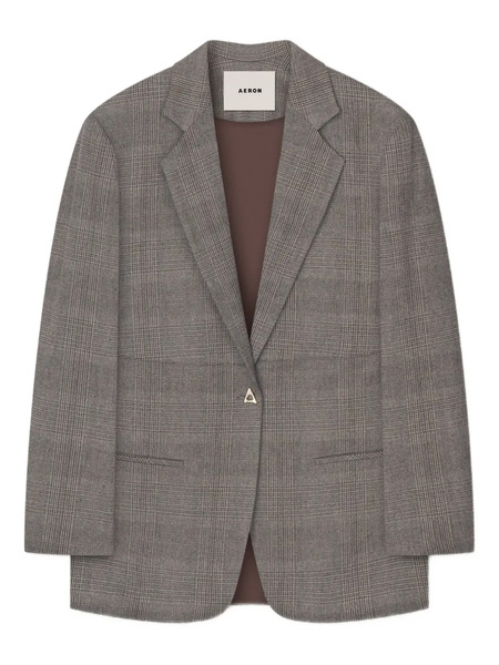 Aeron Checked Single-breasted Blazer - Grey 