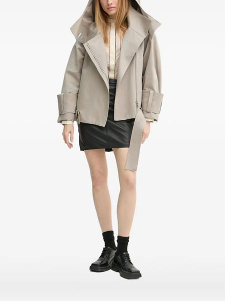  Aeron Hooded Belted Jacket - Neutrals 
