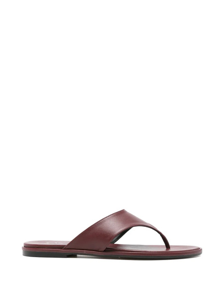  Aeyde Amaya Nappa Leather Flip Flops - Red 