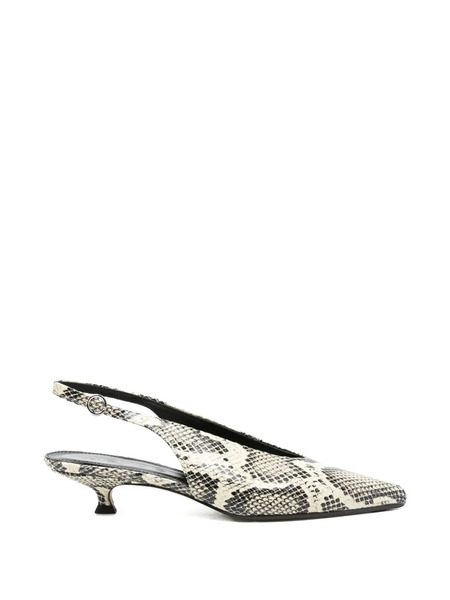  Aeyde  Snake-print Pumps - Neutrals 