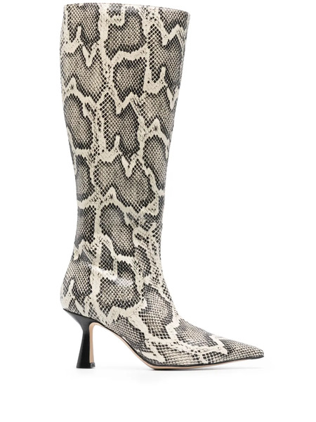  Aeyde Esme 75mm Knee Boots - Neutrals 