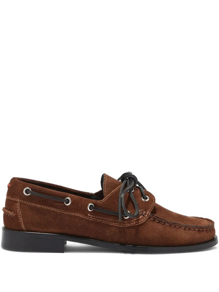  Aeyde Harris Lace-up Suede Loafers - Brown 