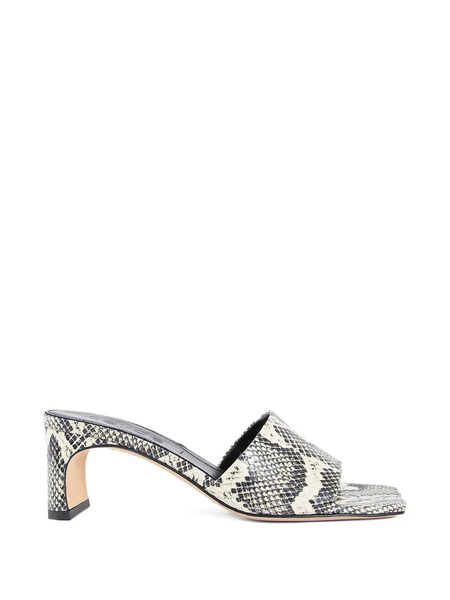  Aeyde Jeanie Snake-print Mules - Grey 