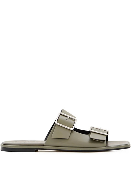  Aeyde Leather Slides - Green 