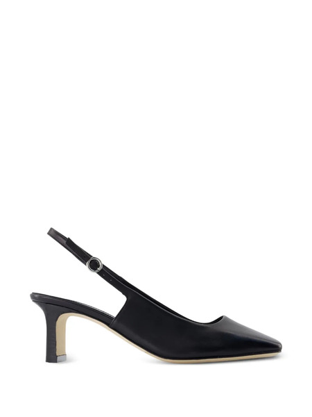  Aeyde Liza Square-toe Leather Pumps - Black 