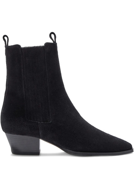  Aeyde 40mm Agata Suede Ankle Boots - Black 