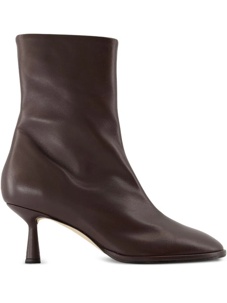  Aeyde 65mm Dorothy Leather Ankle Boots - Brown 