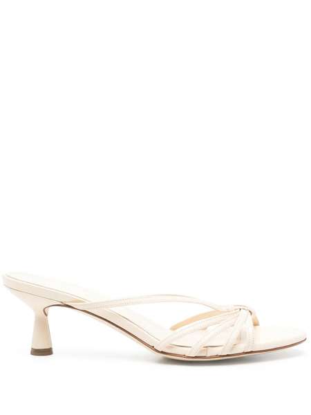  Aeyde 50mm Leather Sandals - Neutrals 