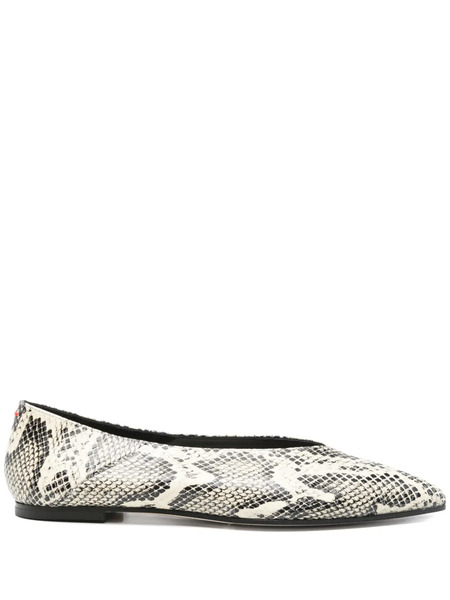  Aeyde Moa Leather Ballet Flats - Neutrals 