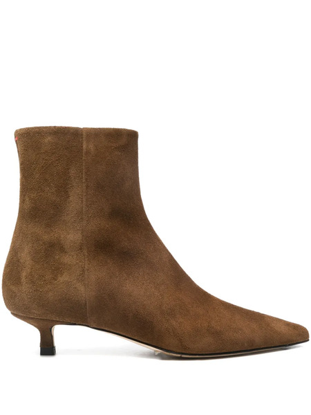  Aeyde Pointed-toe Kitten-heel Boots - Brown 