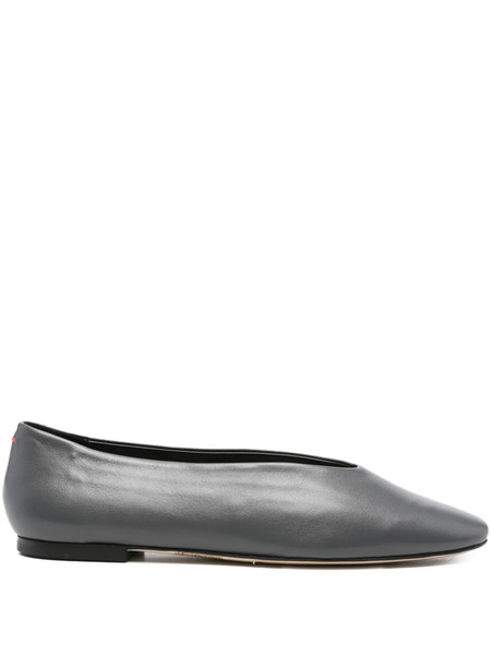  Aeyde Pointed-toe Leather Flats - Grey 