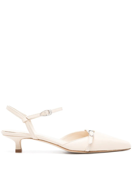  Aeyde Pointed-toe Leather Pumps - Neutrals 