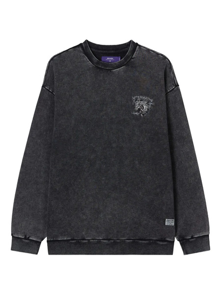  Aftermaths Embroidered Horse-design Sweatshirt - Black 