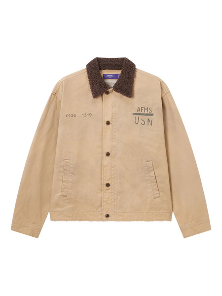  Aftermaths Logo-print Shirt Jacket - Neutrals 