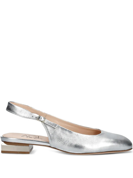  Agl Angie Metallic Slingback Pumps - Silver 