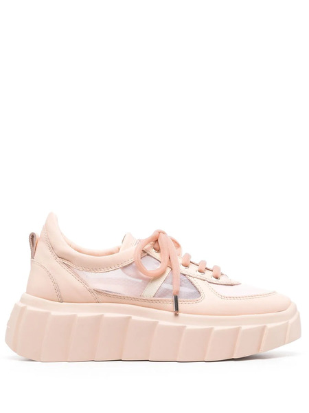  Agl Blondie Grid Platform Sneakers - Pink 