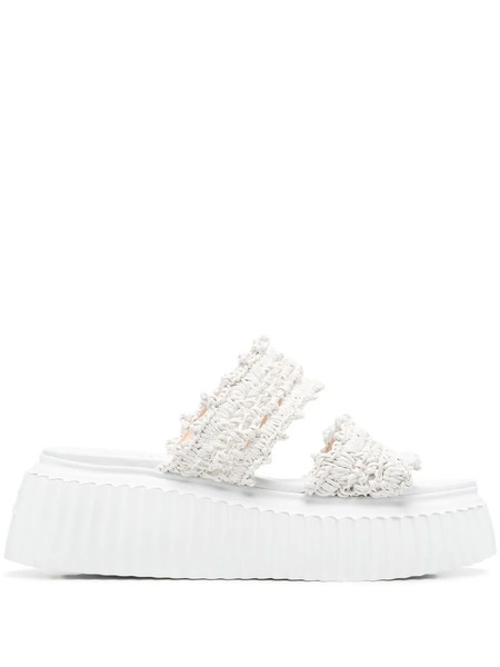  Agl Double-strap Design Sandals - White 