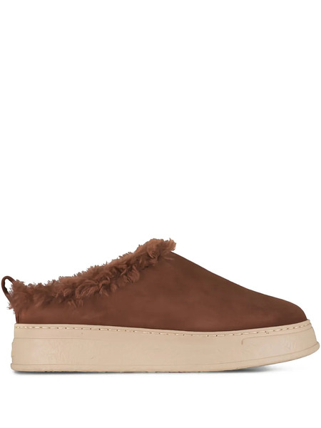  Agl Giuly Platform Suede Mules - Brown 