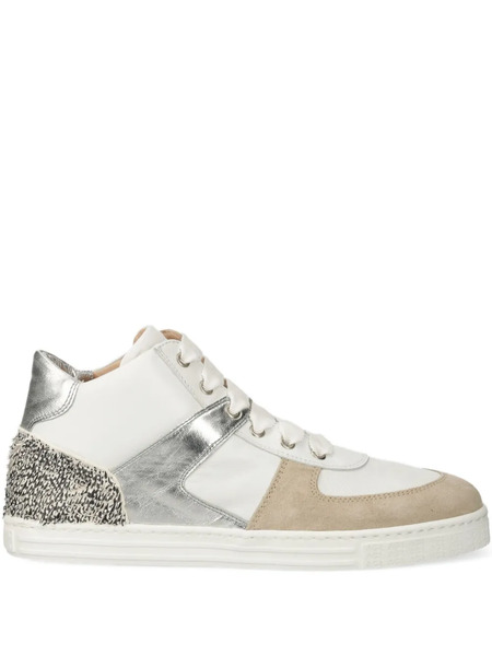  Agl Metallic-panel Studded Sneakers - White 