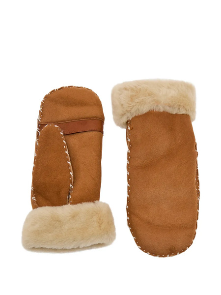  Agnelle Trim Strap Gloves - Brown 