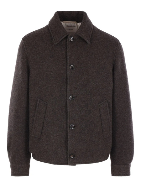 Agnona Button Fastening Jacket - Brown 